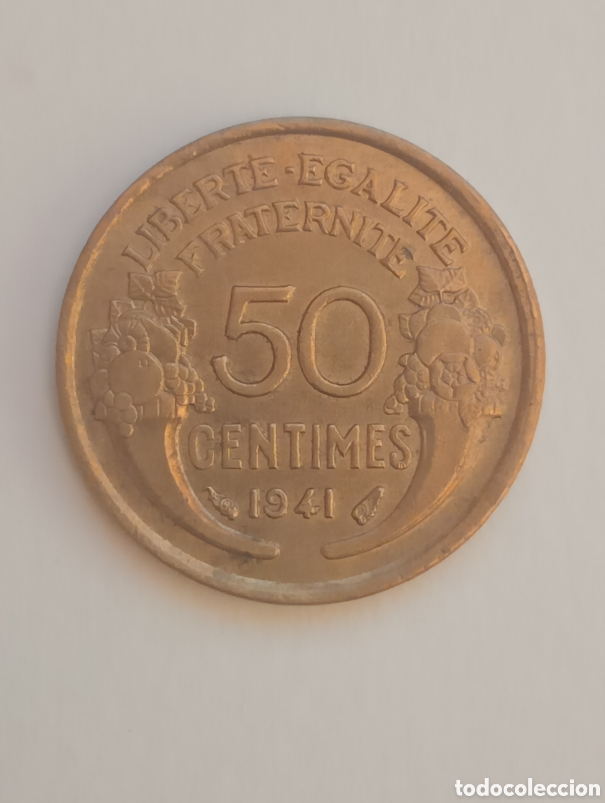 Monedas antiguas de Europa: FRANCIA 50 CENTIMES 1941 - Foto 2
