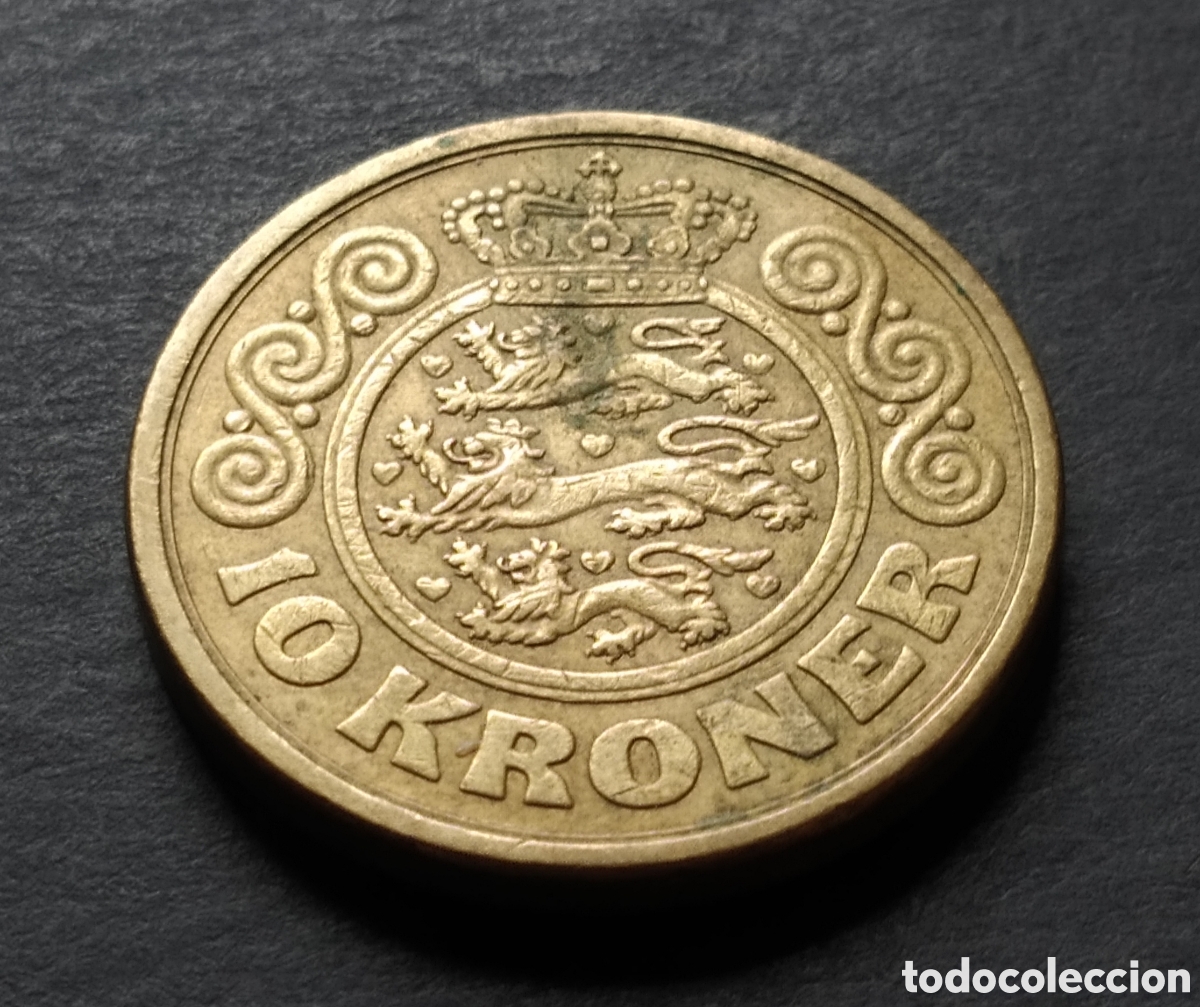 Monedas antiguas de Europa: MONEDA - DINAMARCA 10 CORONAS 1990 - Foto 3