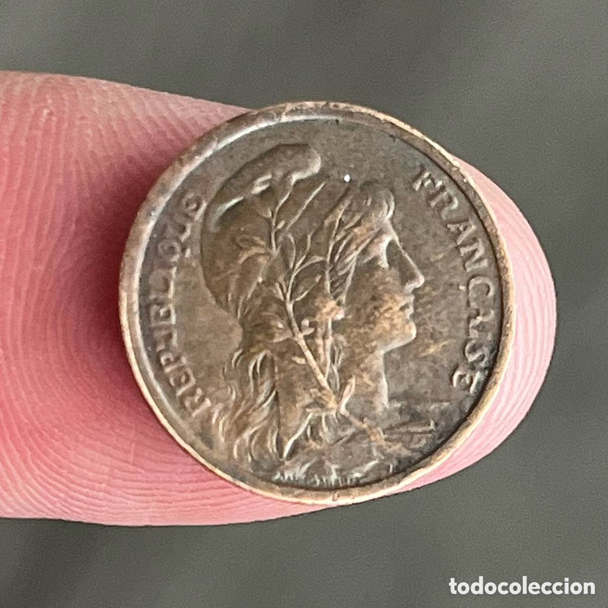 Monedas antiguas de Europa: 1 centime 1916 Francia - Foto 2