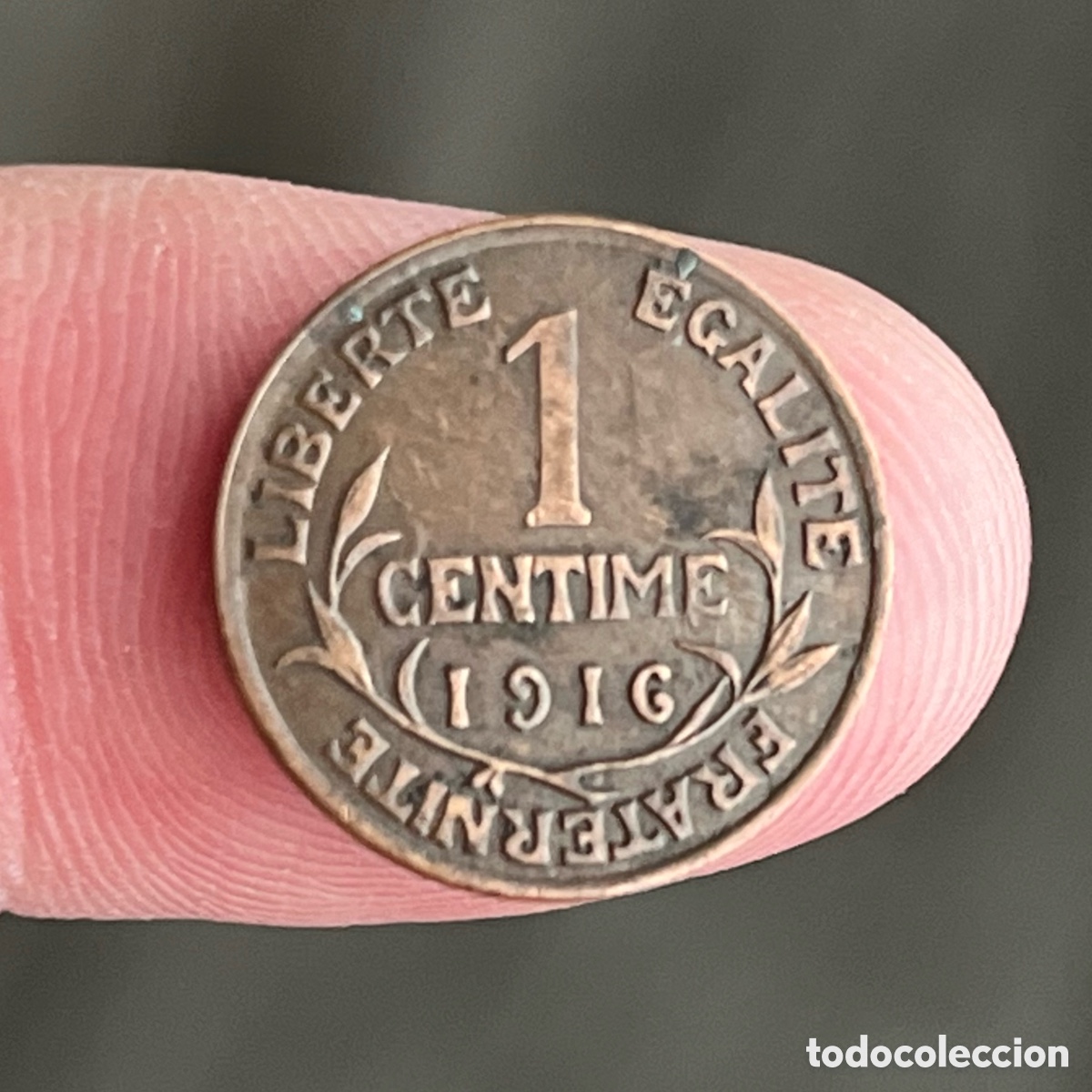Monedas antiguas de Europa: 1 centime 1916 Francia - Foto 1