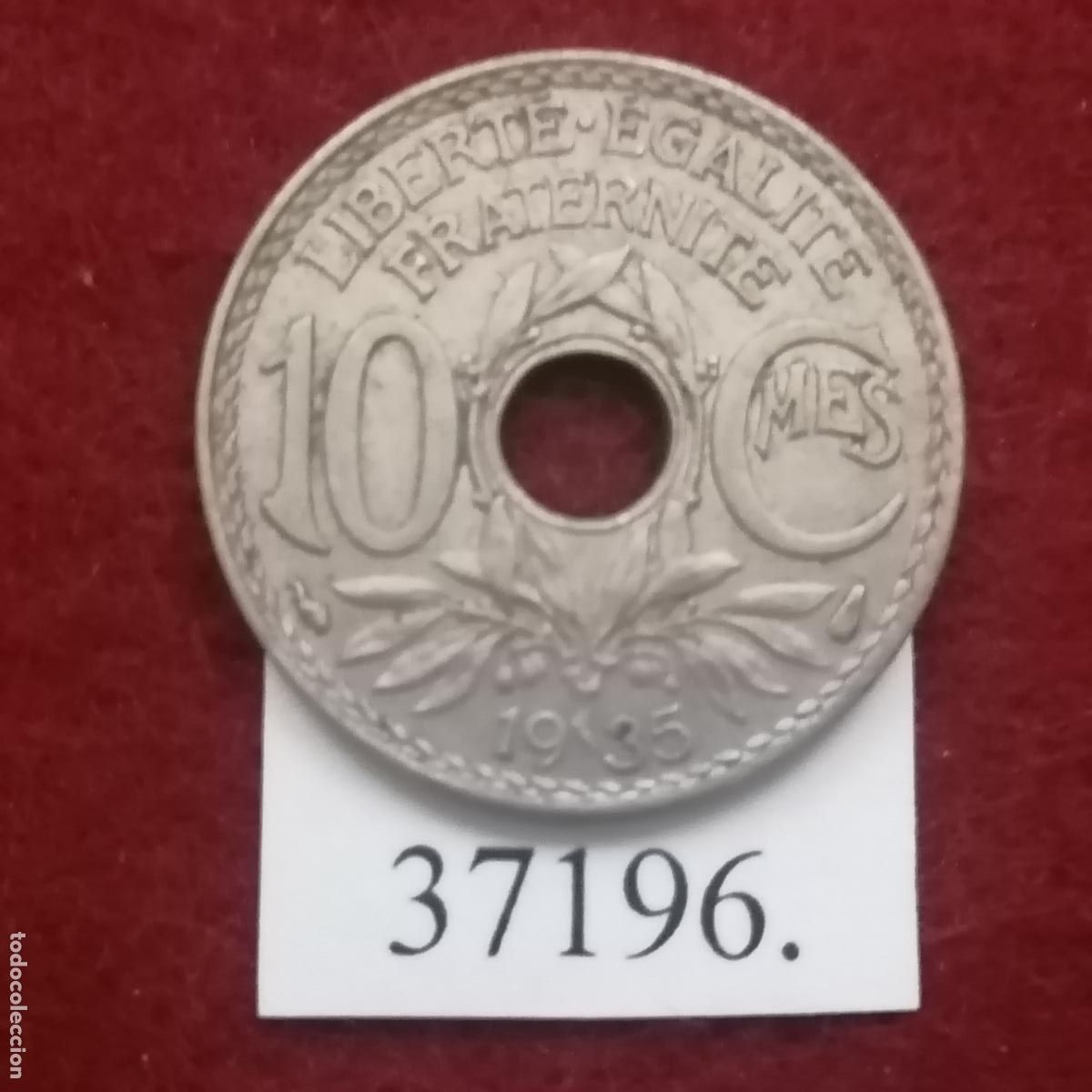 Monedas antiguas de Europa: Francia 10 c&eacute;ntimos 1935 - Foto 1
