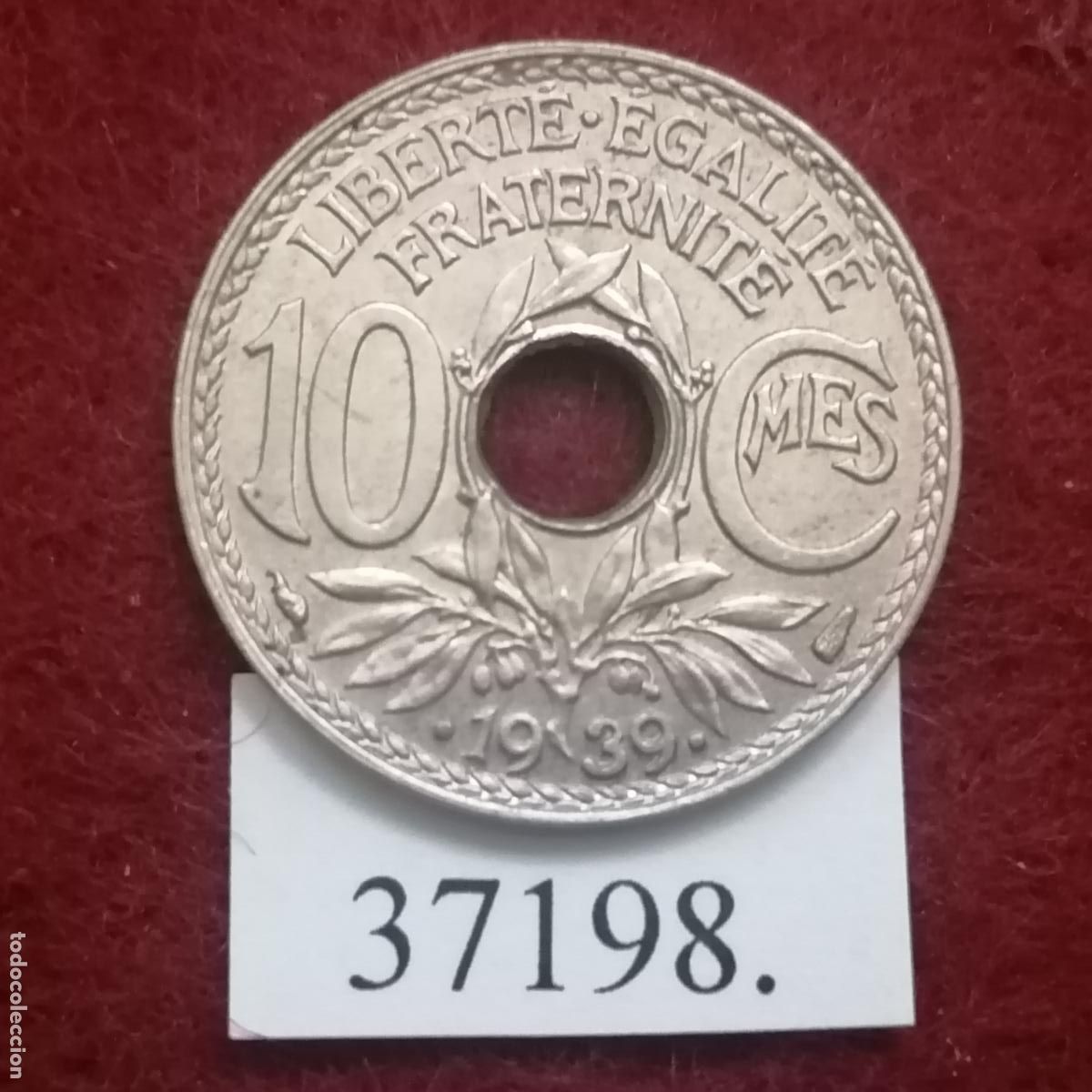 Monedas antiguas de Europa: Francia 10 c&eacute;ntimos 1939 - Foto 1