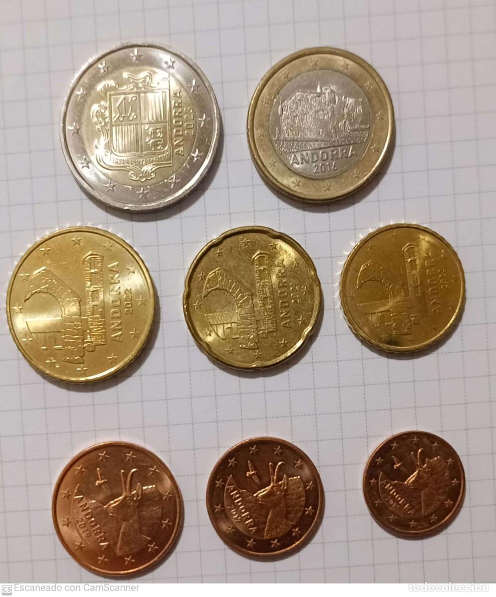 Monedas antiguas de Europa: 8 monedas de Andorra (1) - Foto 1