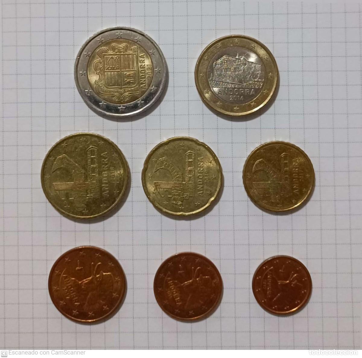 Monedas antiguas de Europa: Andorra 8 monedas (2) - Foto 1