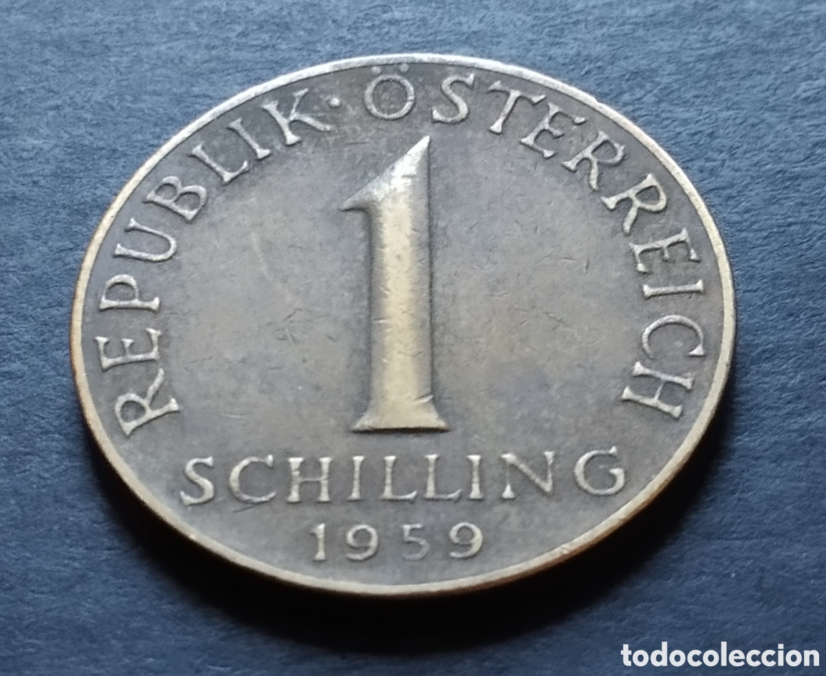 Monedas antiguas de Europa: MONEDA - AUSTRIA 1 CHEL&Iacute;N 1959 - Foto 3