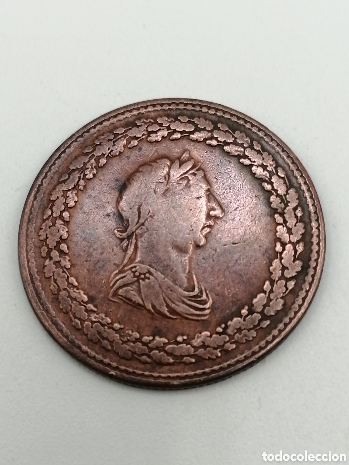 Monedas antiguas de Europa: Half Penny Token 1812 - Foto 2
