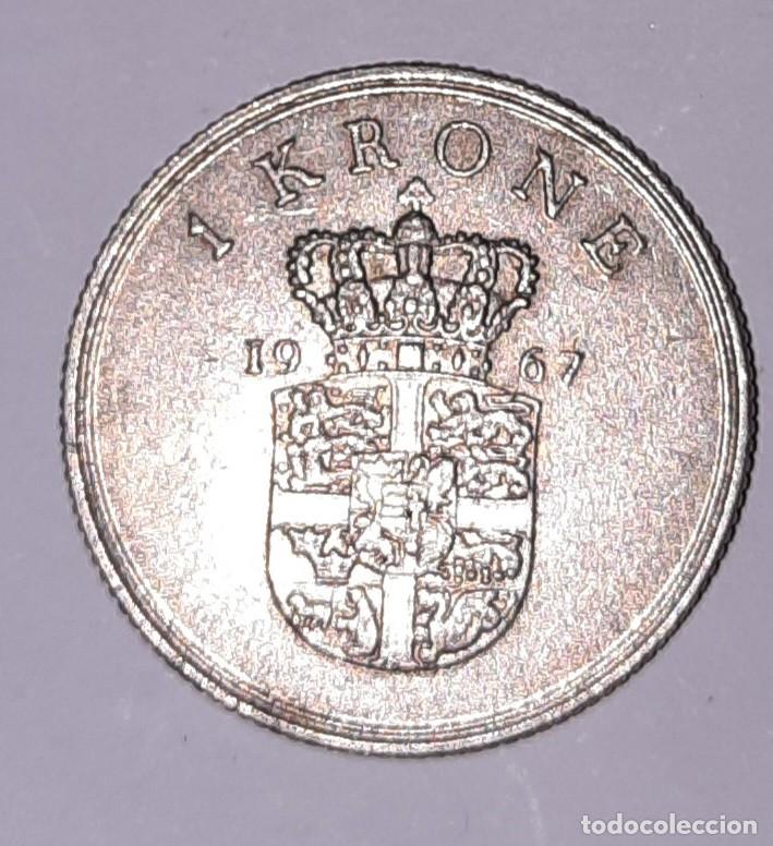 Monedas antiguas de Europa: Moneda - Dinamarca - 1 Krone- 1967 - Foto 2