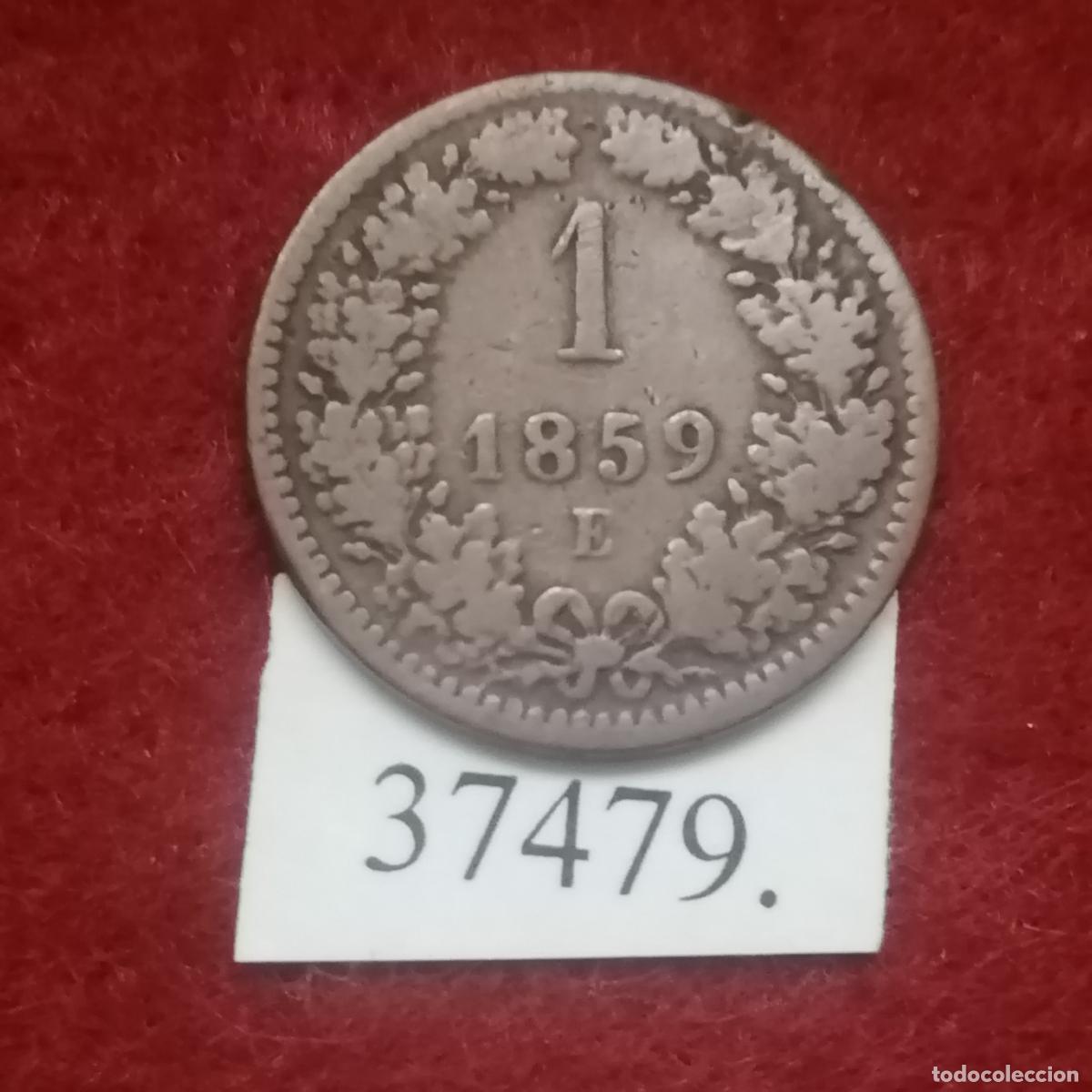 Monedas antiguas de Europa: Austria, 1 kreuzer 1859 E - Foto 2