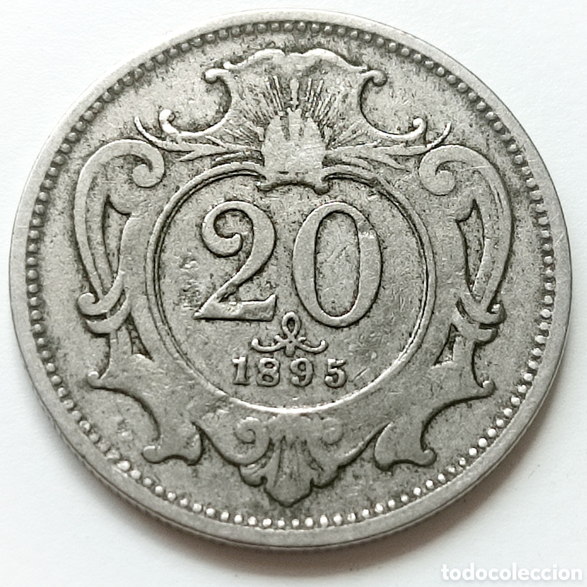 Monedas antiguas de Europa: Austria, 20 Heller de 1895 - Foto 2