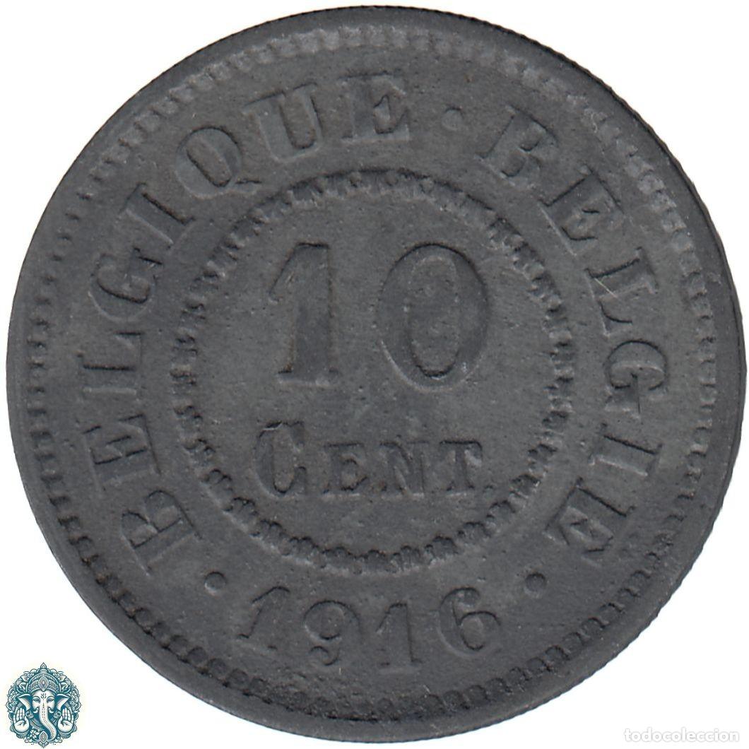 Monnaies anciennes de Europe: B&Eacute;LGICA 10 C&eacute;ntimos 1916 Alberto I KM#81