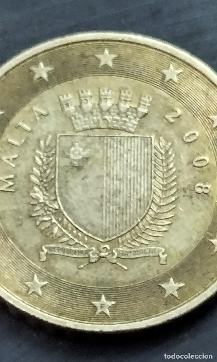 Monedas antiguas de Europa: BB. 50 Cts. 2008. Malta. Circulada. - Foto 3