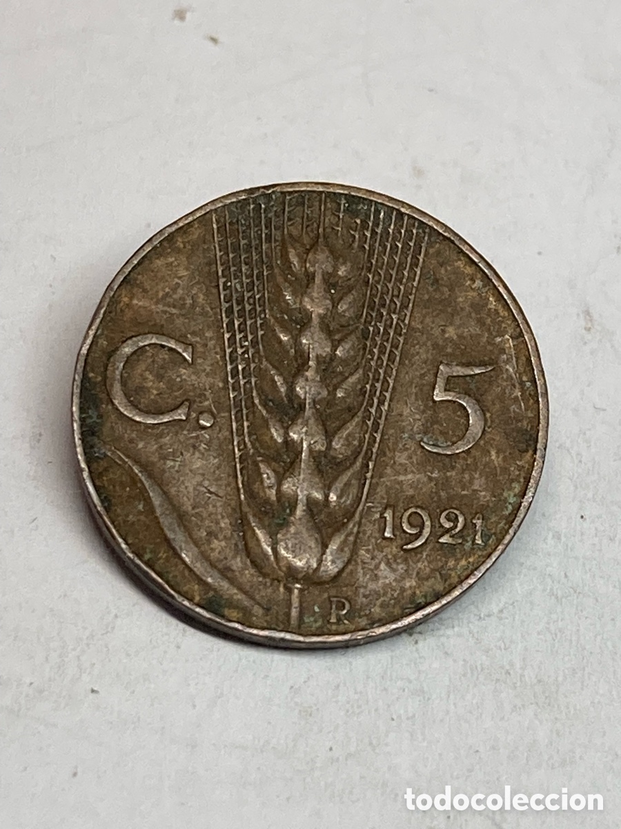 Monedas antiguas de Europa: Moneda 5 c&eacute;ntimos 1921 X45 - Foto 1