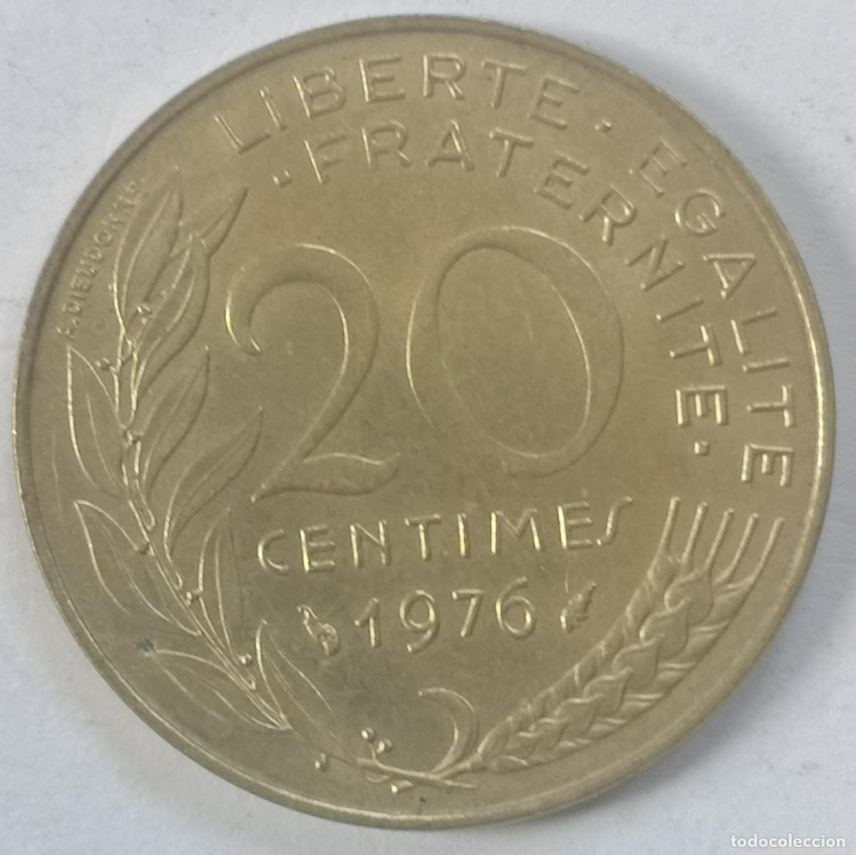 Monedas antiguas de Europa: MONEDA FRANCIA - 20 centimes 1976 - Foto 1