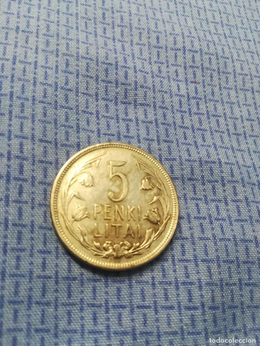 Monedas antiguas de Europa: Moneda plata Lituania, 1925, 5 litas - Foto 2