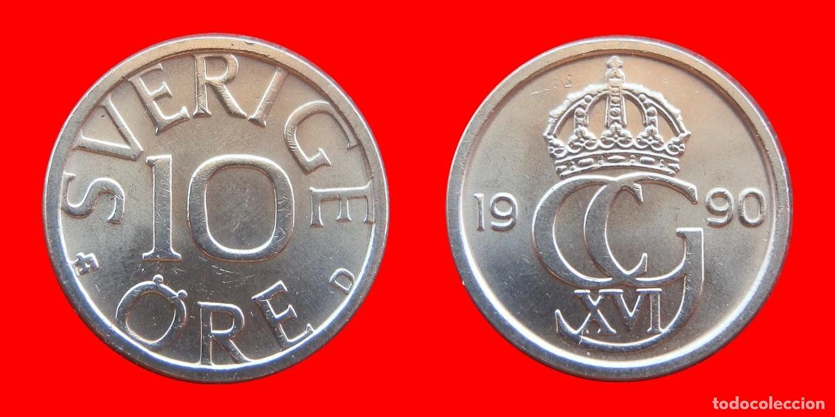 Monedas antiguas de Europa: 10 ORE 1990 SUECIA-111357