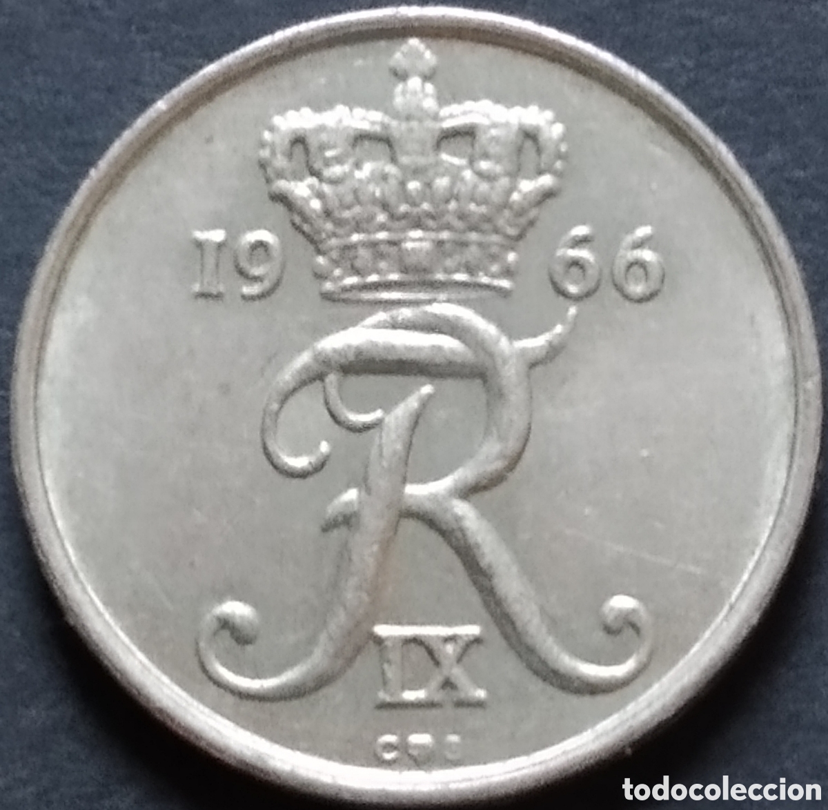 Monedas antiguas de Europa: MONEDA - DINAMARCA 10 ORE 1966 - Foto 2