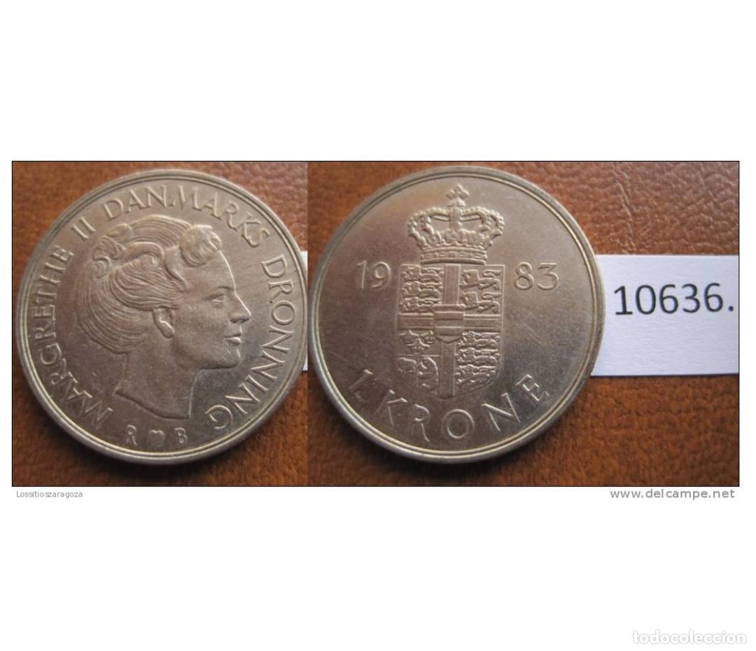 Monedas antiguas de Europa: Dinamarca 1 corona 1983 - Foto 1
