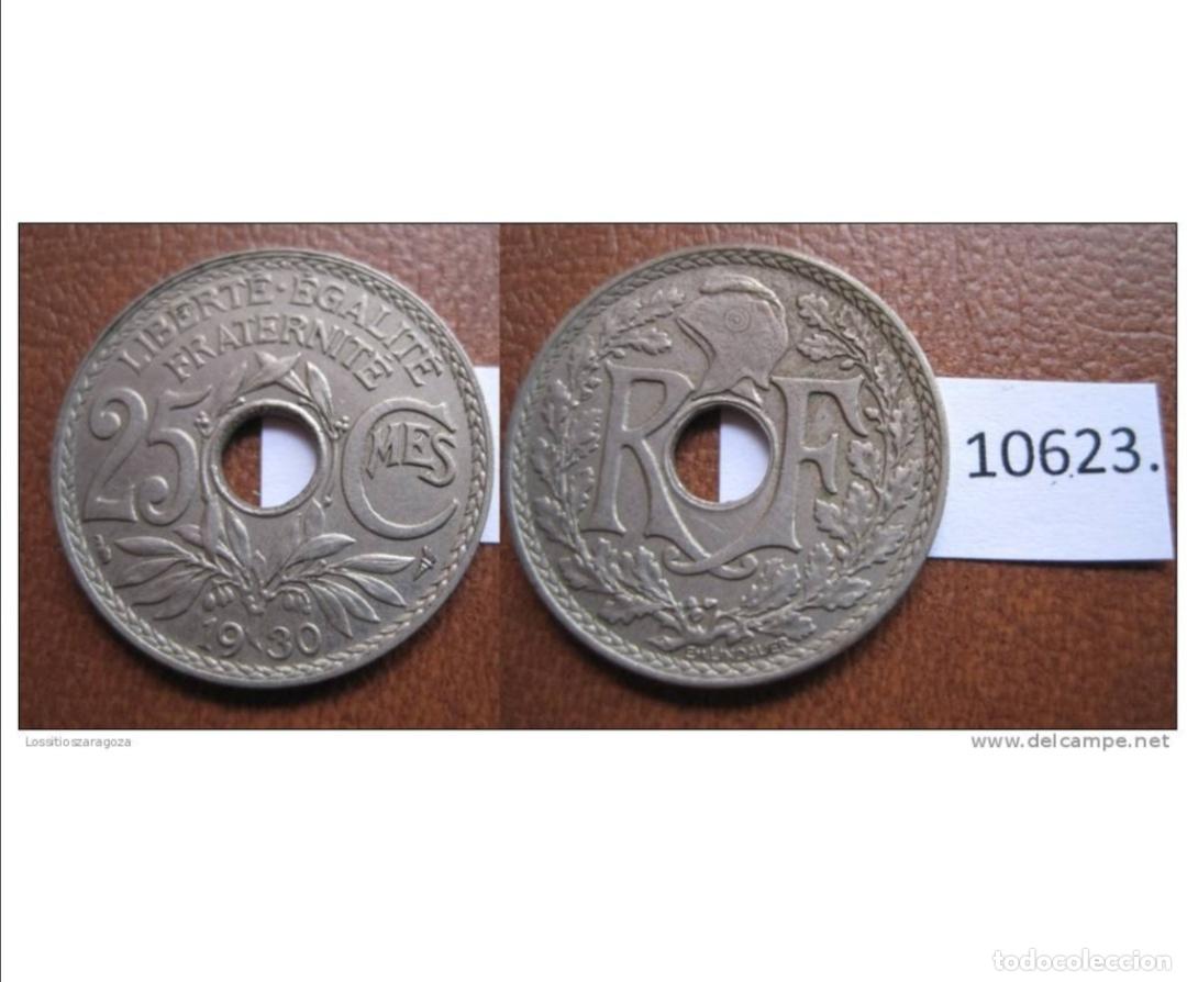 Monedas antiguas de Europa: Francia 25 centimos 1930 - Foto 1