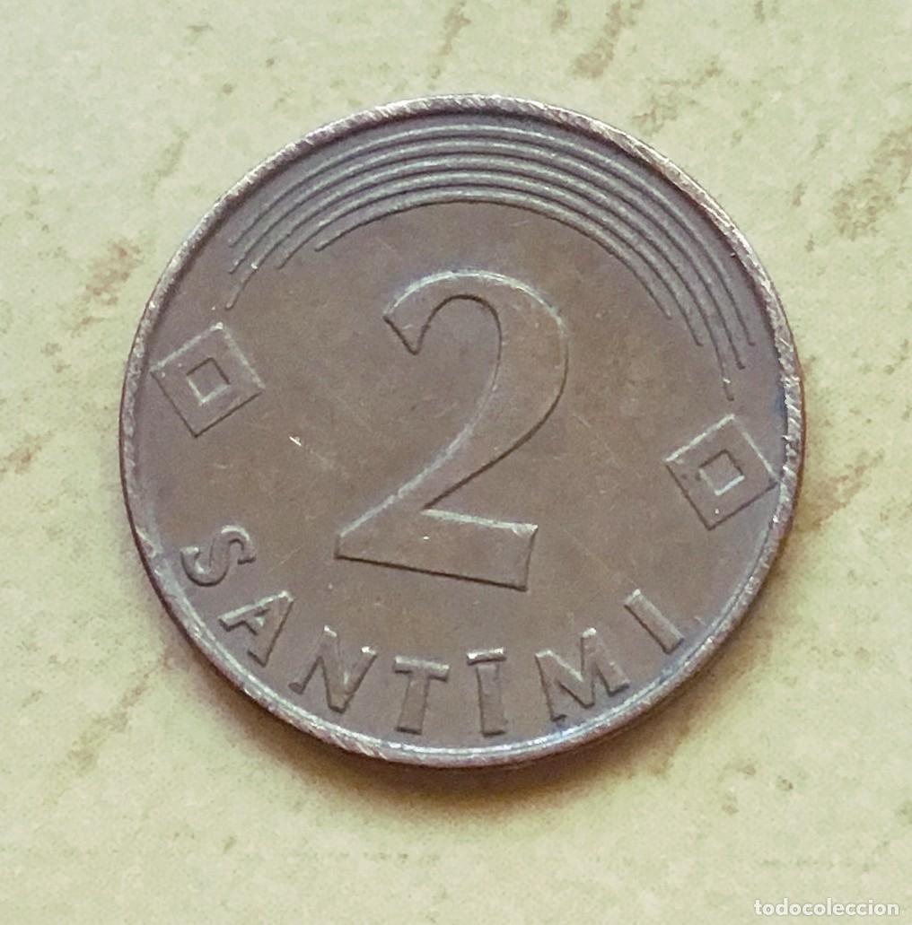 Monedas antiguas de Europa: 2 santims de Letonia. A&ntilde;o 2000 - Foto 1