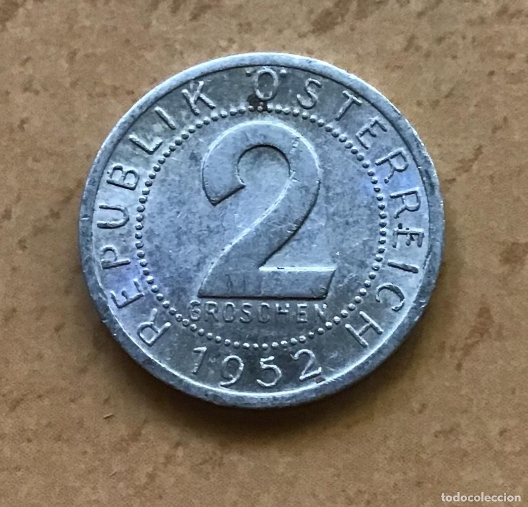 Monedas antiguas de Europa: 2 groschen de Austria. A&ntilde;o 1952 - Foto 1