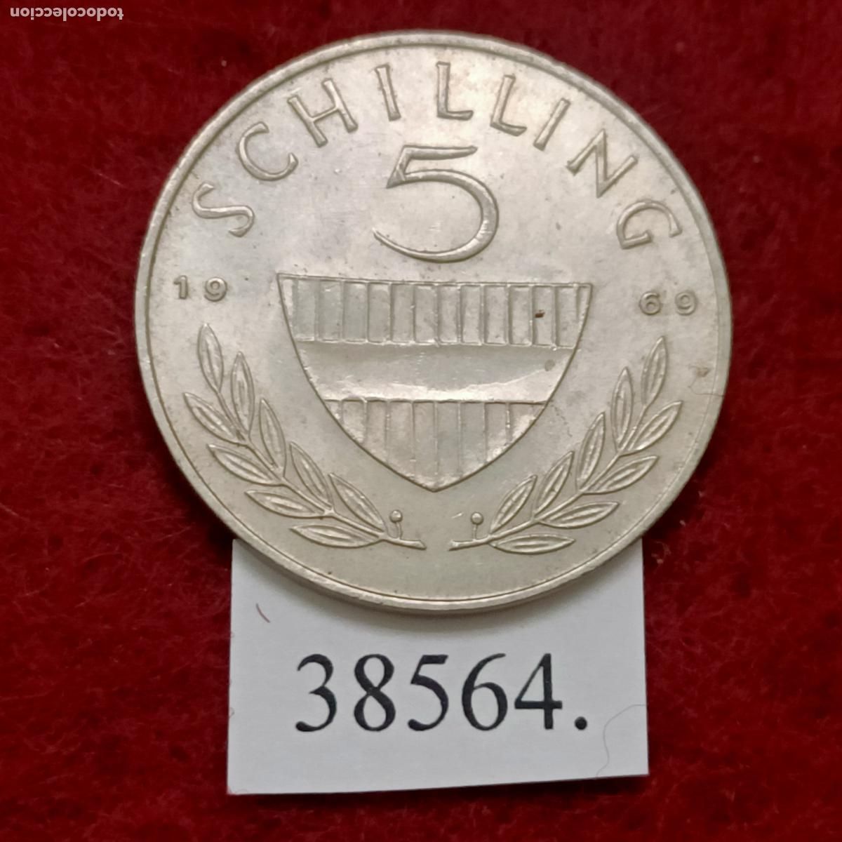 Monedas antiguas de Europa: Austria 5 chelines 1969, schilling - Foto 2