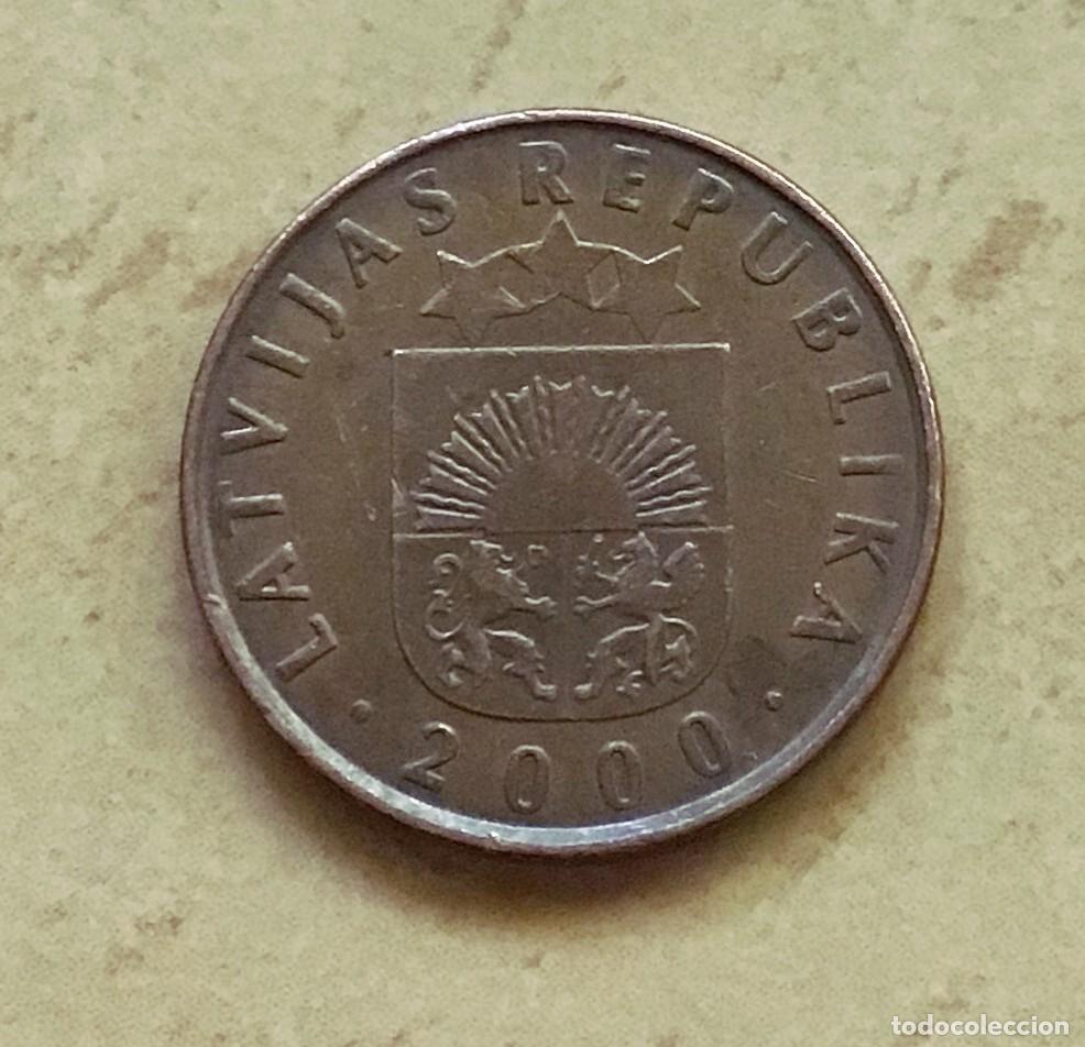 Monedas antiguas de Europa: 2 santims de Letonia. A&ntilde;o 2000 - Foto 2