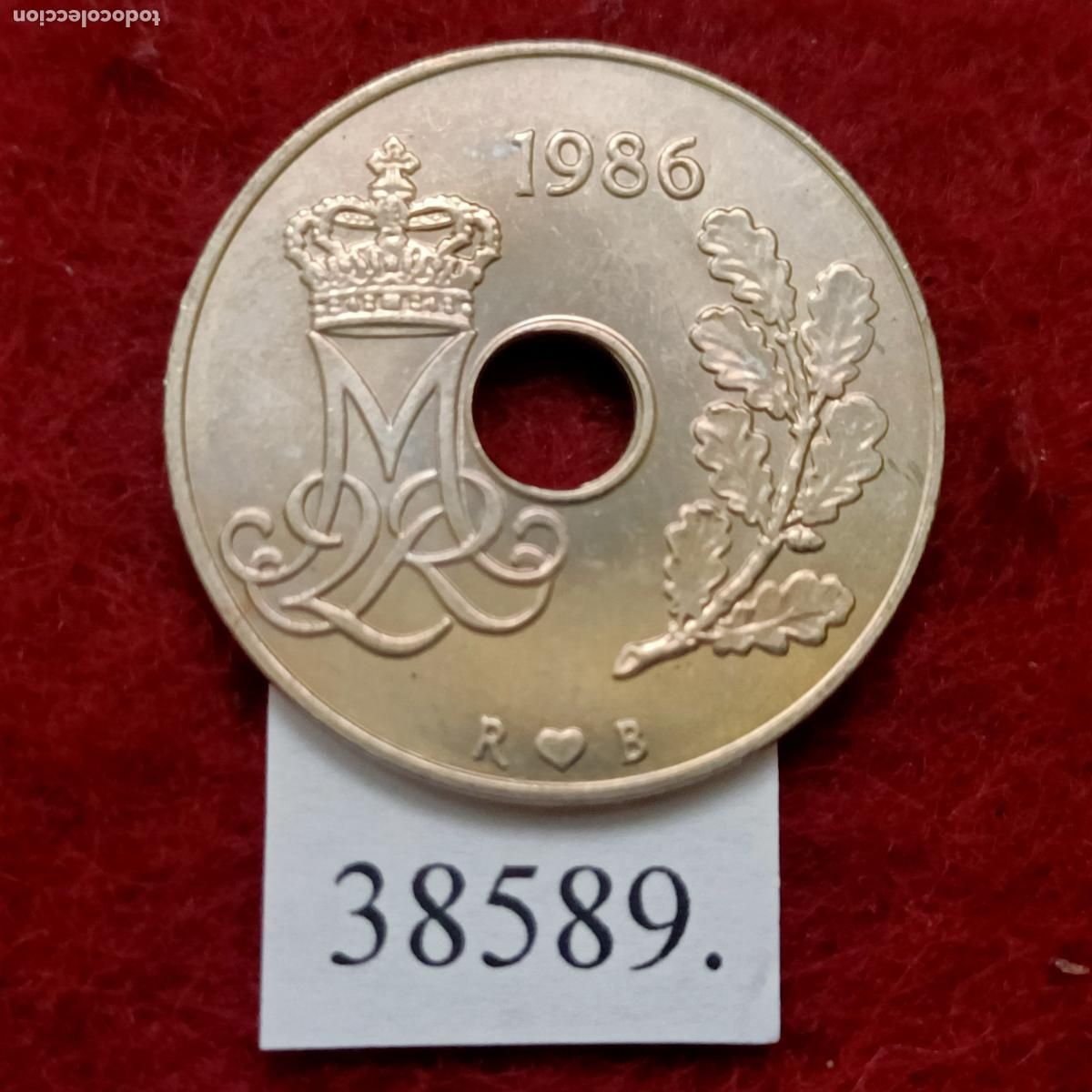 Monedas antiguas de Europa: Dinamarca 25 ore 1986 - Foto 1