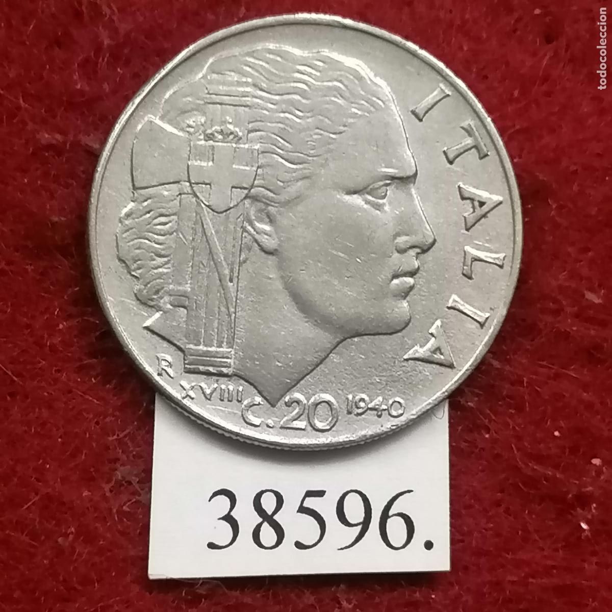 Alte M&uuml;nzen aus Europa: Italia 20 centimos 1940