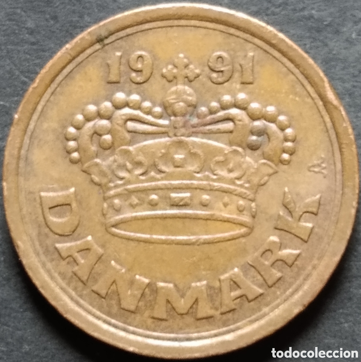 Monedas antiguas de Europa: MONEDA - DINAMARCA 25 ORE 1991 - Foto 2