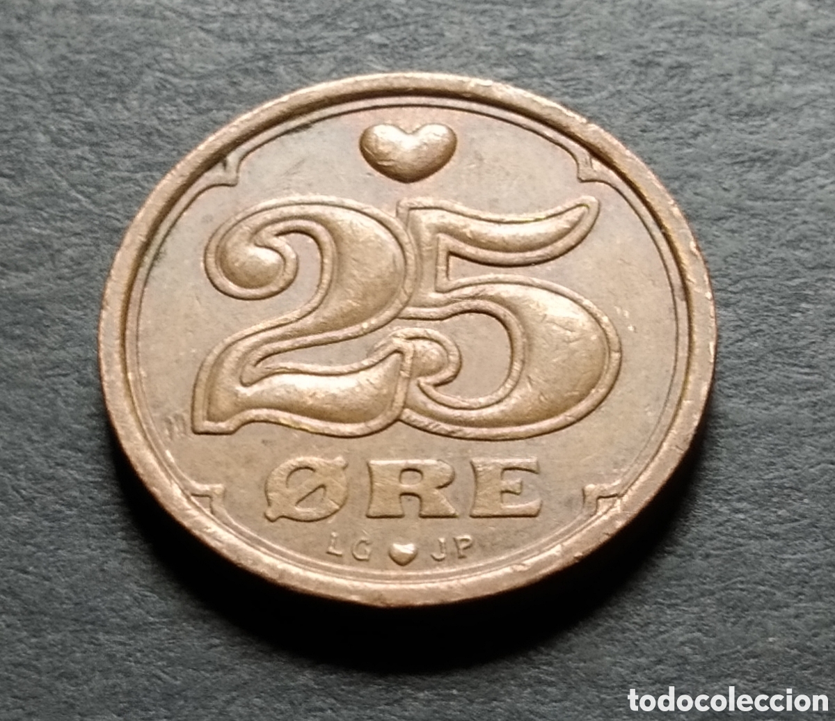Monedas antiguas de Europa: MONEDA - DINAMARCA 25 ORE 1991 - Foto 3