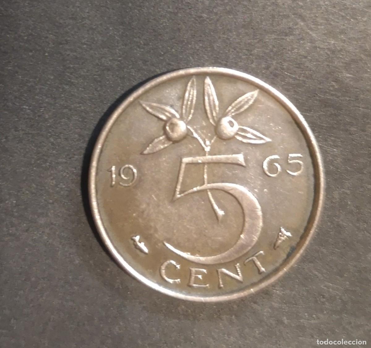 Monedas antiguas de Europa: MONEDA DE HOLANDA 1965 - 5 CENT #3980 - Foto 2