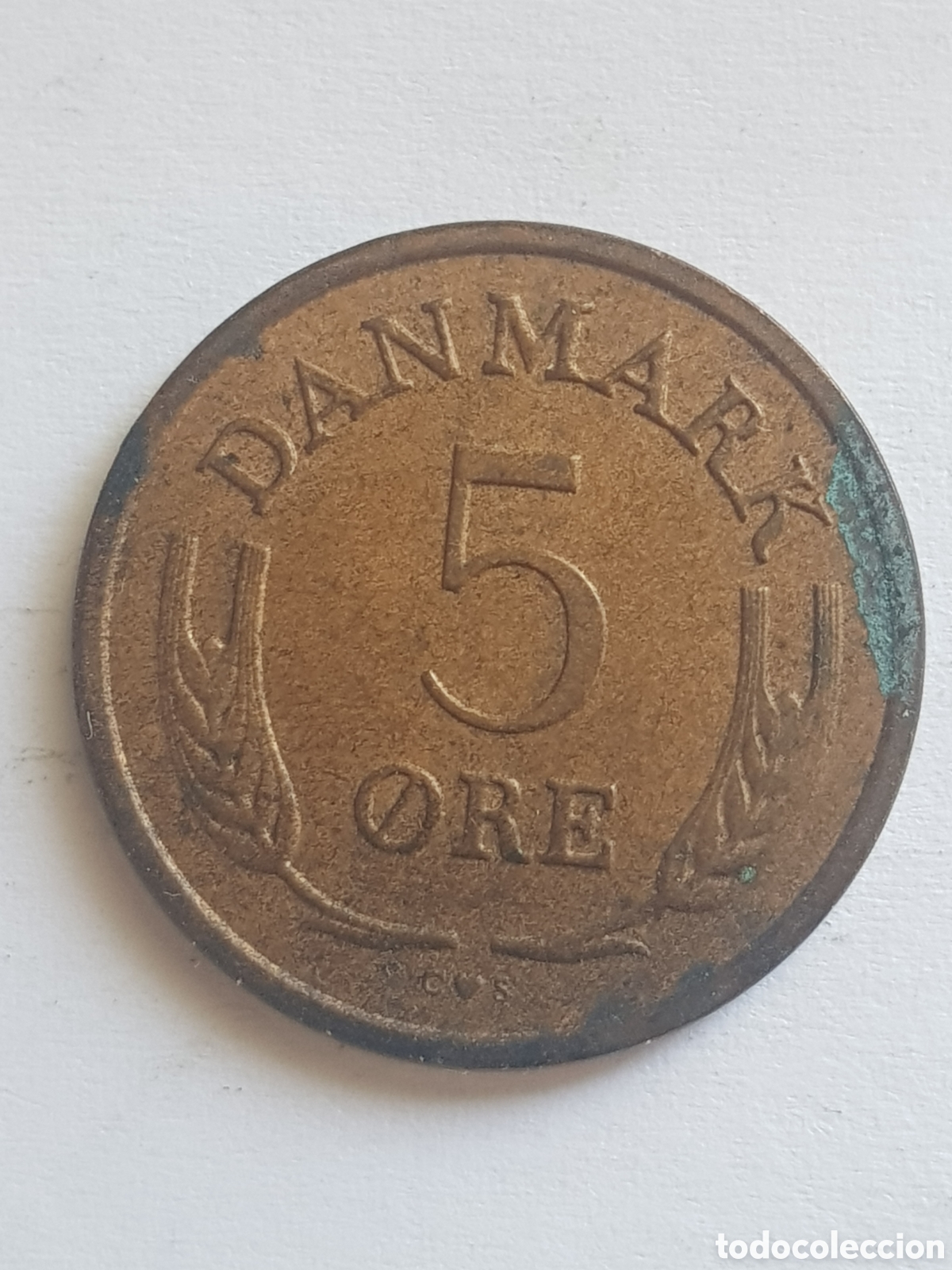Monedas antiguas de Europa: 5 Ore 1970 Dinamarca Centimos de Krone - Foto 2