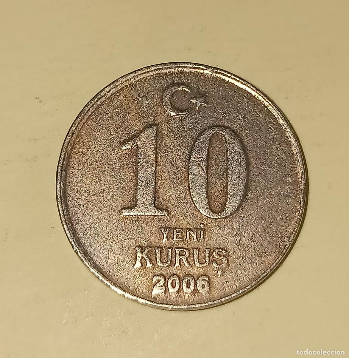 Moedas antigas da Europa: 10 kurus Turqu&iacute;a 2006