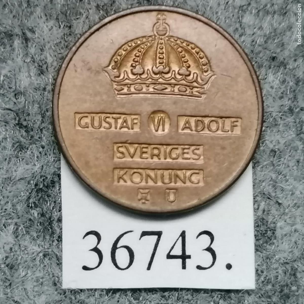 Monedas antiguas de Europa: Suecia 1 ore 1966... - Foto 1
