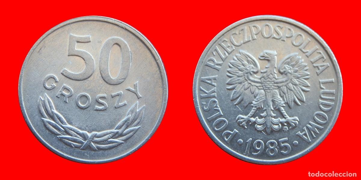 Moedas antigas da Europa: 50 GROSZY 1985 POLONIA-112298