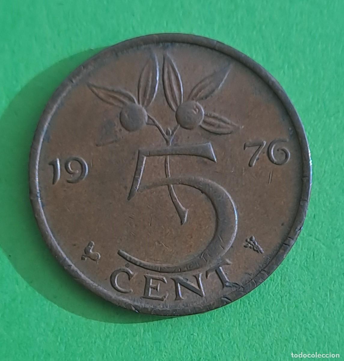 Monedas antiguas de Europa: MONEDA HOLANDA 5 CENTIMOS A&Ntilde;O 1976 - Foto 2