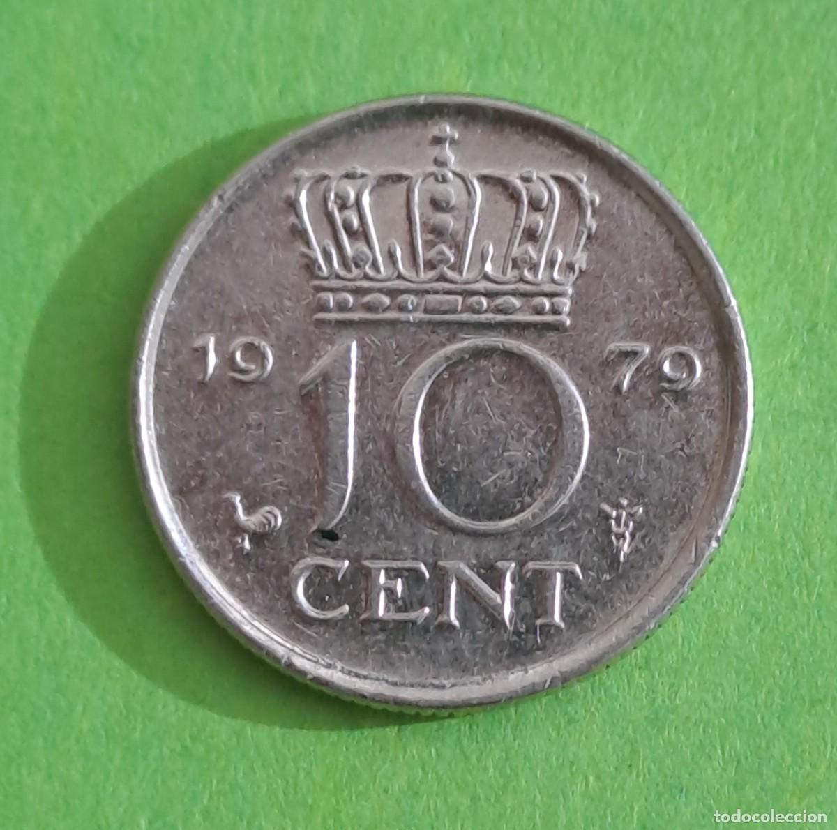 Monedas antiguas de Europa: MONEDA HOLANDA 10 CENTIMOS A&Ntilde;O 1979 - Foto 2