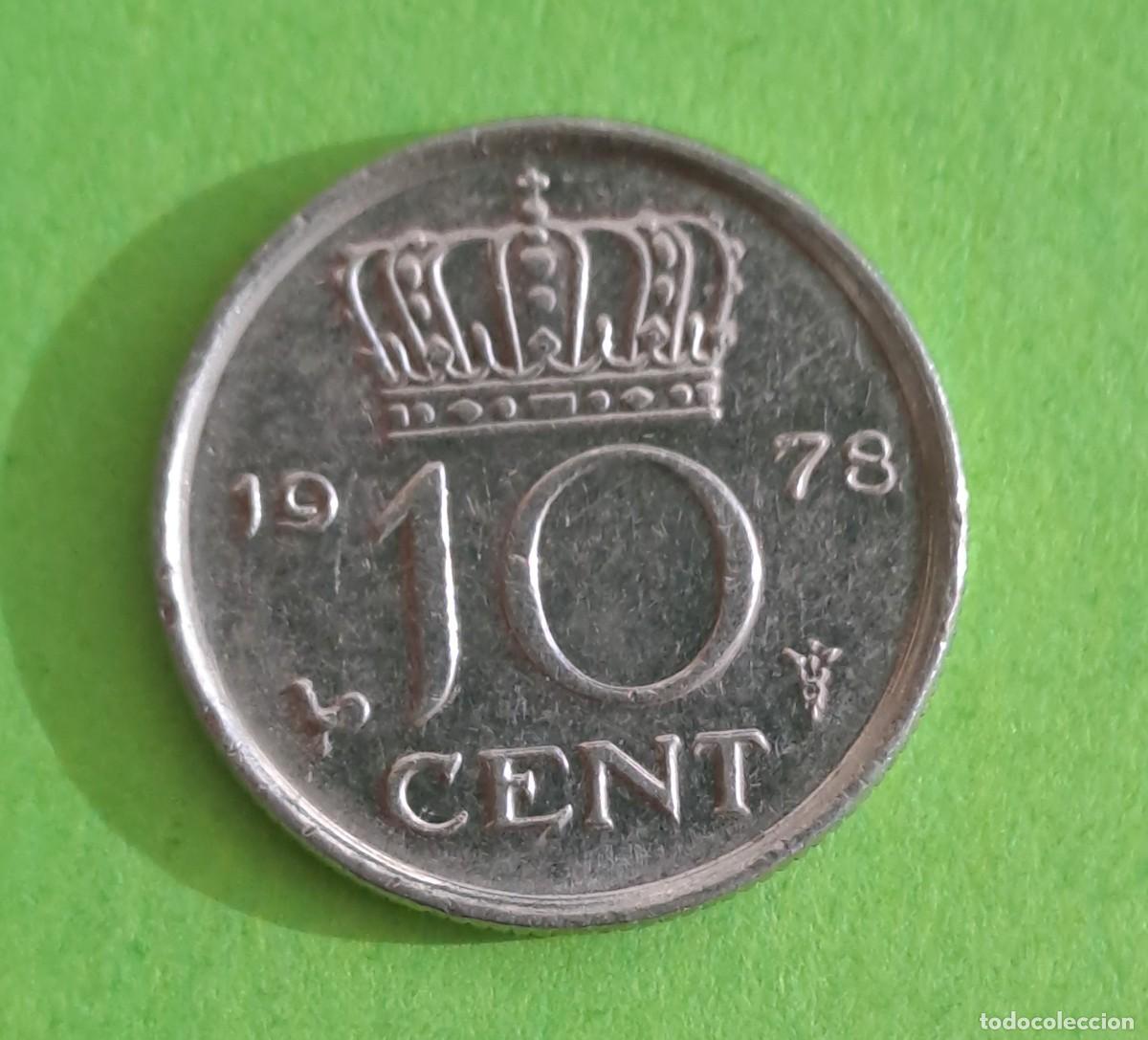 Monedas antiguas de Europa: MONEDA HOLANDA 10 CENTIMOS A&Ntilde;O 1978 - Foto 2