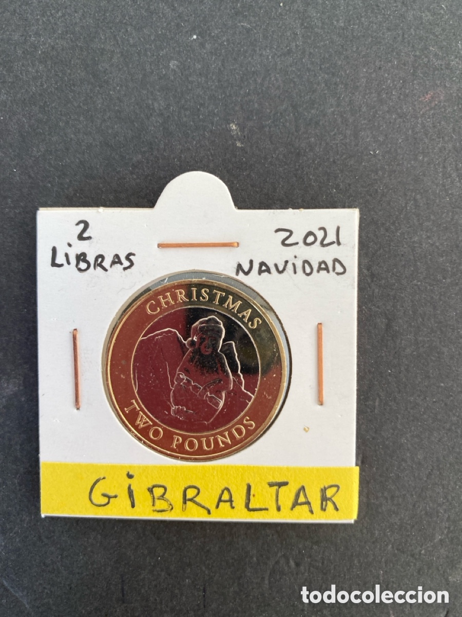 Monedas antiguas de Europa: Moneda de Gibraltar 2 libras - Foto 1