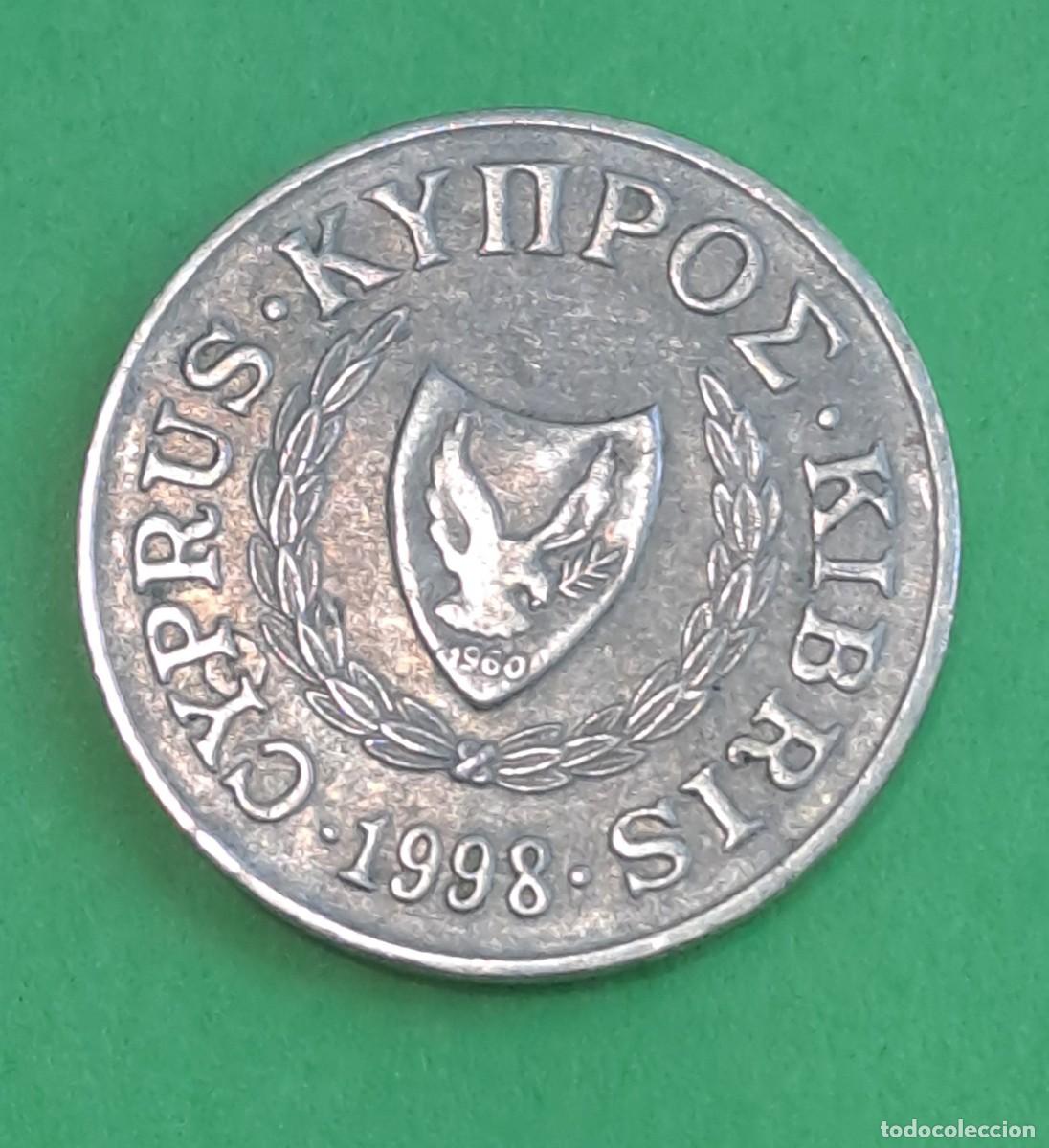 Monedas antiguas de Europa: MONEDA CHIPRE 2 CENTIMOS A&Ntilde;O 1998 - Foto 2