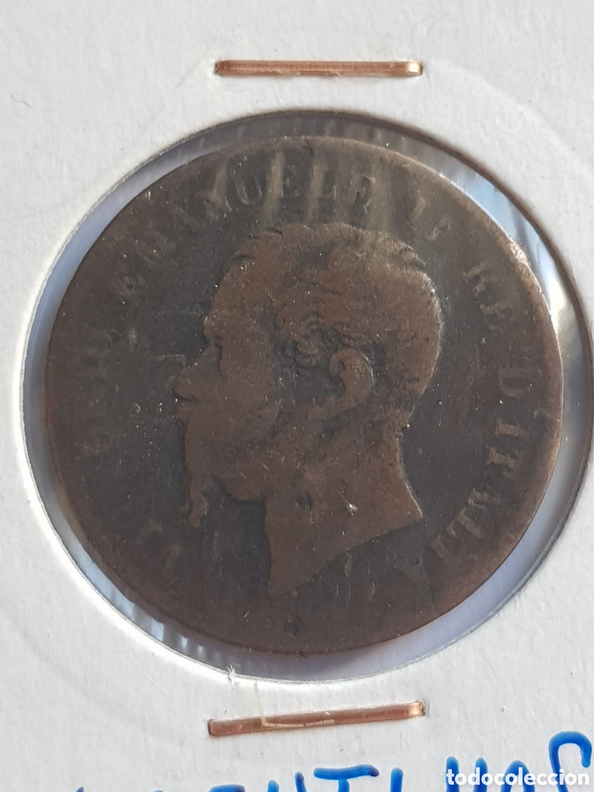 Moedas antigas da Europa: 5 Centesimi 1867 N Napoles Italia