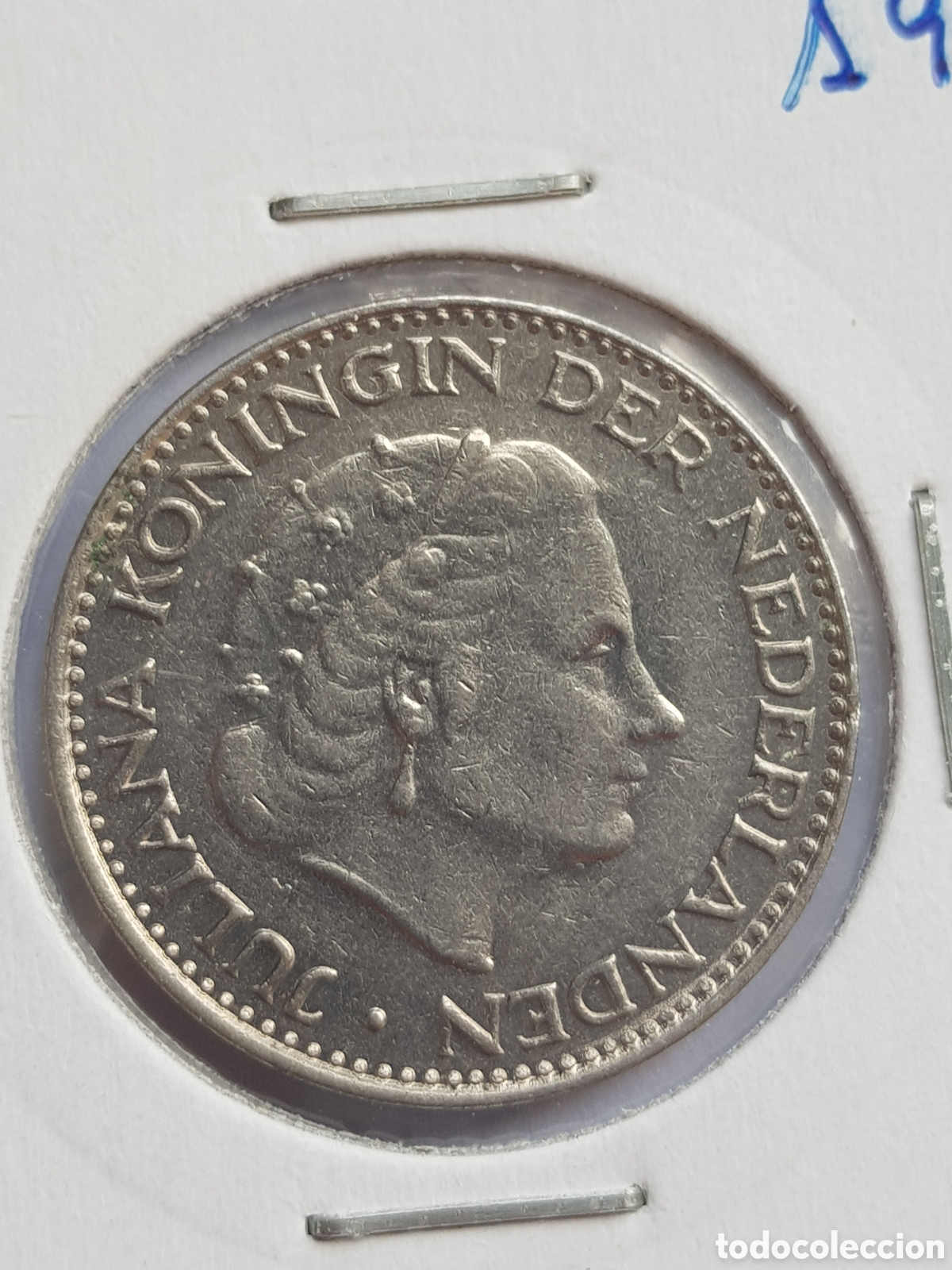 Monedas antiguas de Europa: 1 Gulden 1967 Holanda - Foto 1