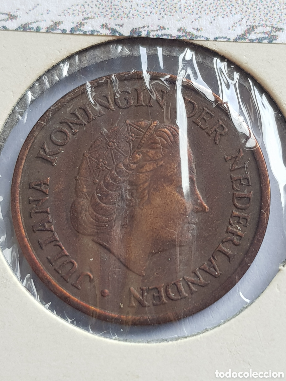 Monedas antiguas de Europa: 5 c&eacute;ntimos de Gulden 1954 Holanda Cents - Foto 3