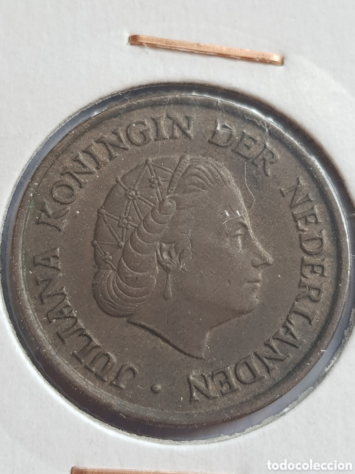 Monedas antiguas de Europa: 5 c&eacute;ntimos de Gulden 1955 Holanda Cents - Foto 4