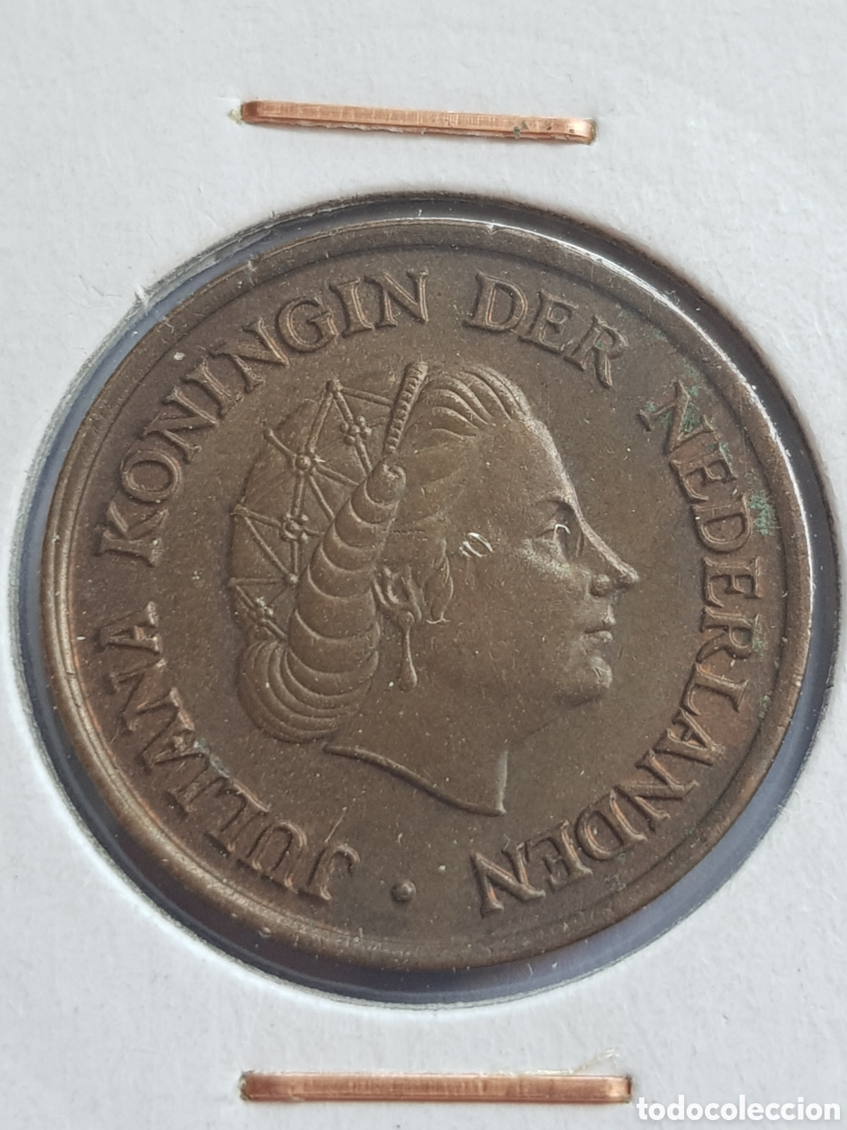 Monedas antiguas de Europa: 5 c&eacute;ntimos de Gulden 1958 Holanda Cents - Foto 3
