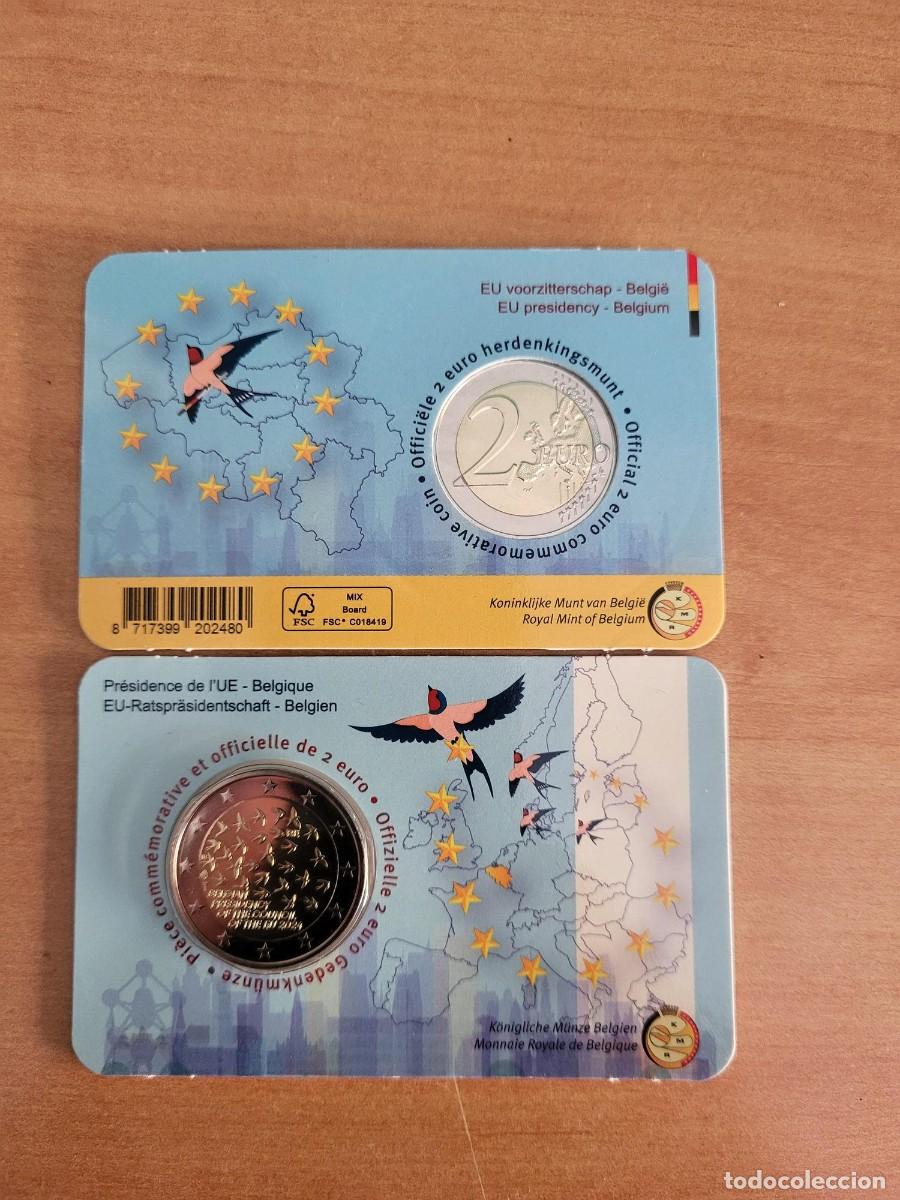 Monedas antiguas de Europa: Coincard 2 Euros B&eacute;lgica 2024 - Presidencia belga del Consejo de la Uni&oacute;n Europea - Franc&eacute;s