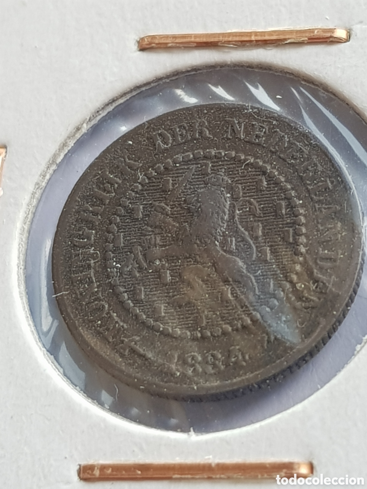 Monedas antiguas de Europa: 1/2 c&eacute;ntimo de Gulden 1884 Holanda Cent - Foto 3