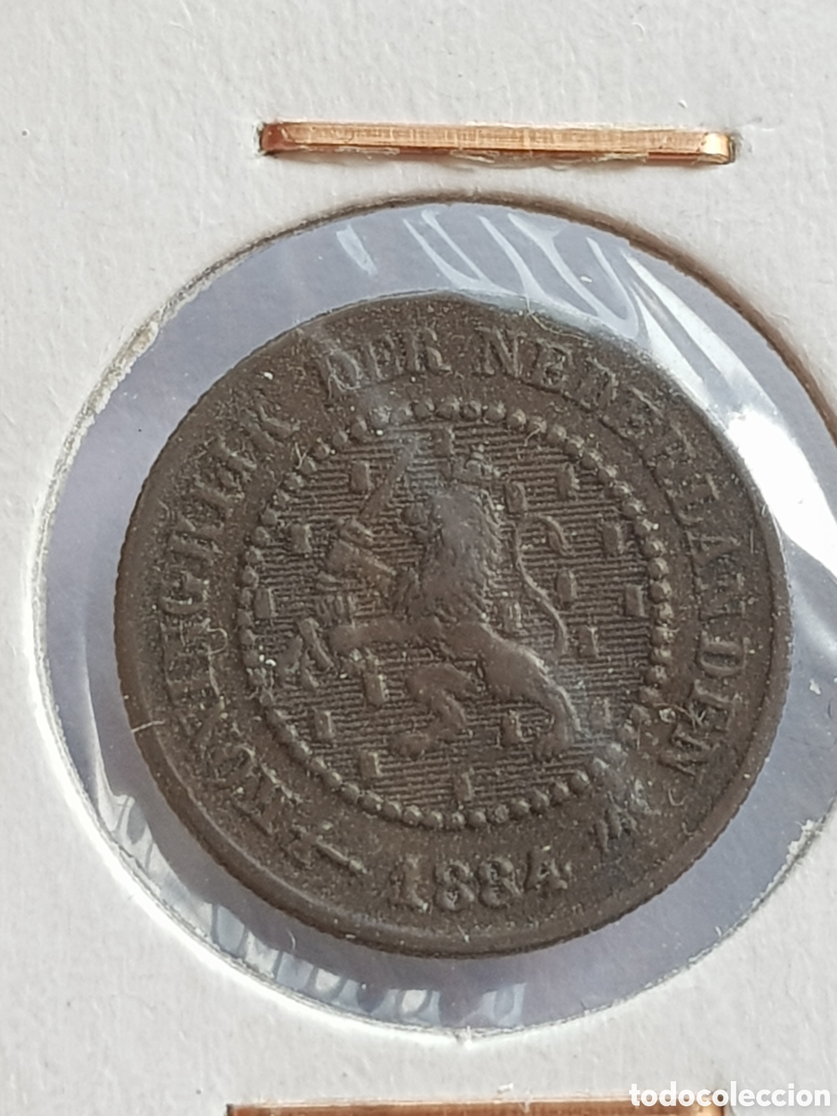 Monedas antiguas de Europa: 1/2 c&eacute;ntimo de Gulden 1884 Holanda Cent - Foto 1