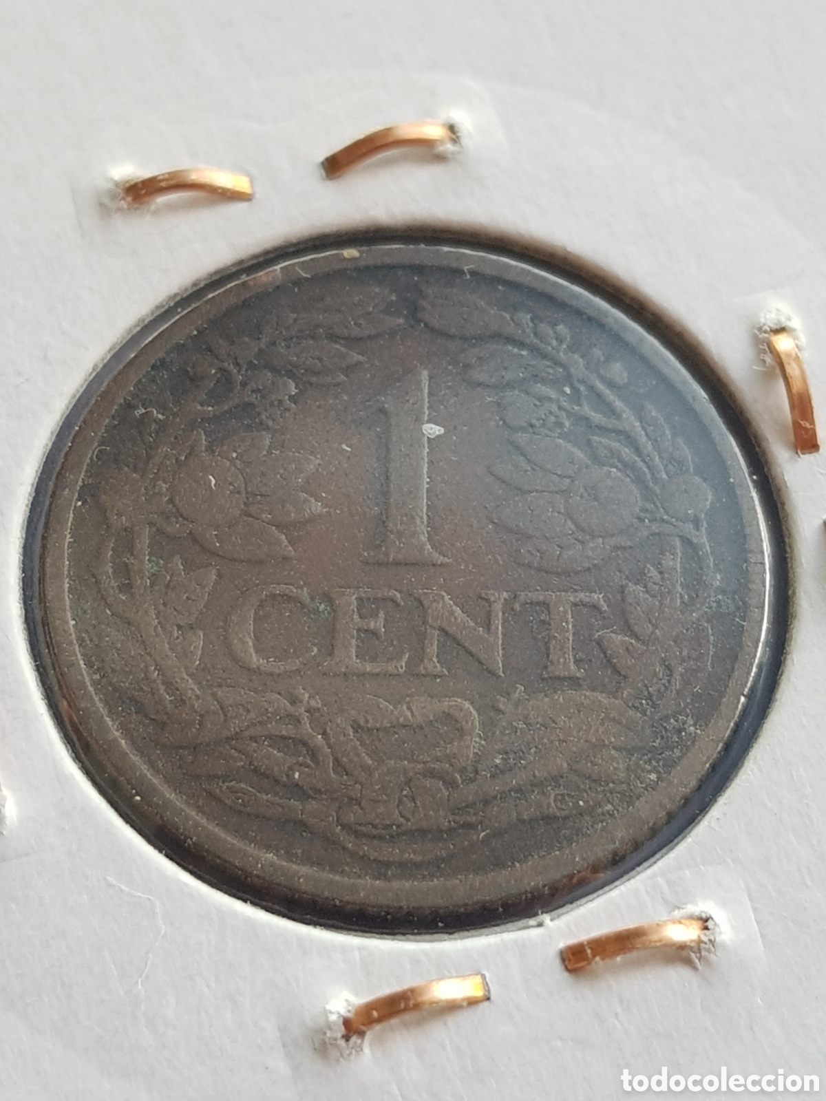 Monedas antiguas de Europa: 1 c&eacute;ntimo de Gulden 1917 Holanda Cent - Foto 4
