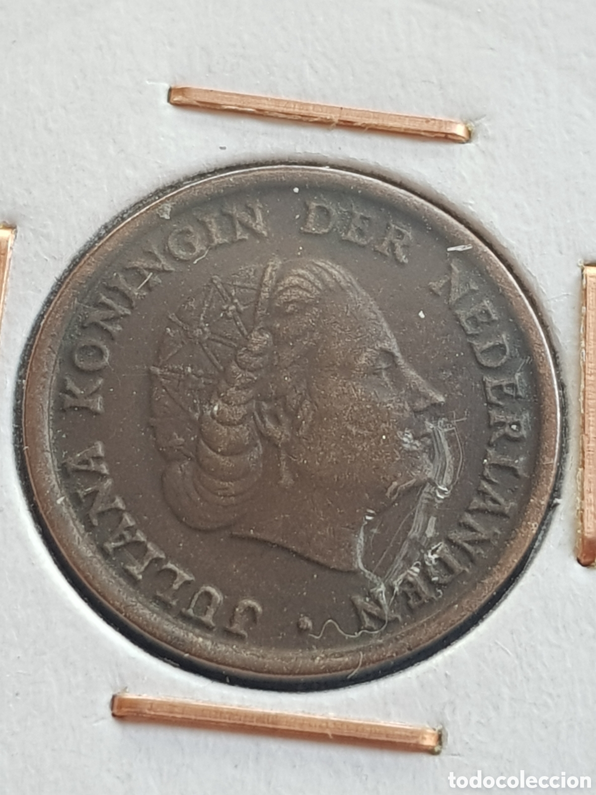 Monedas antiguas de Europa: 1 c&eacute;ntimo de Gulden 1951 Holanda Cent - Foto 3